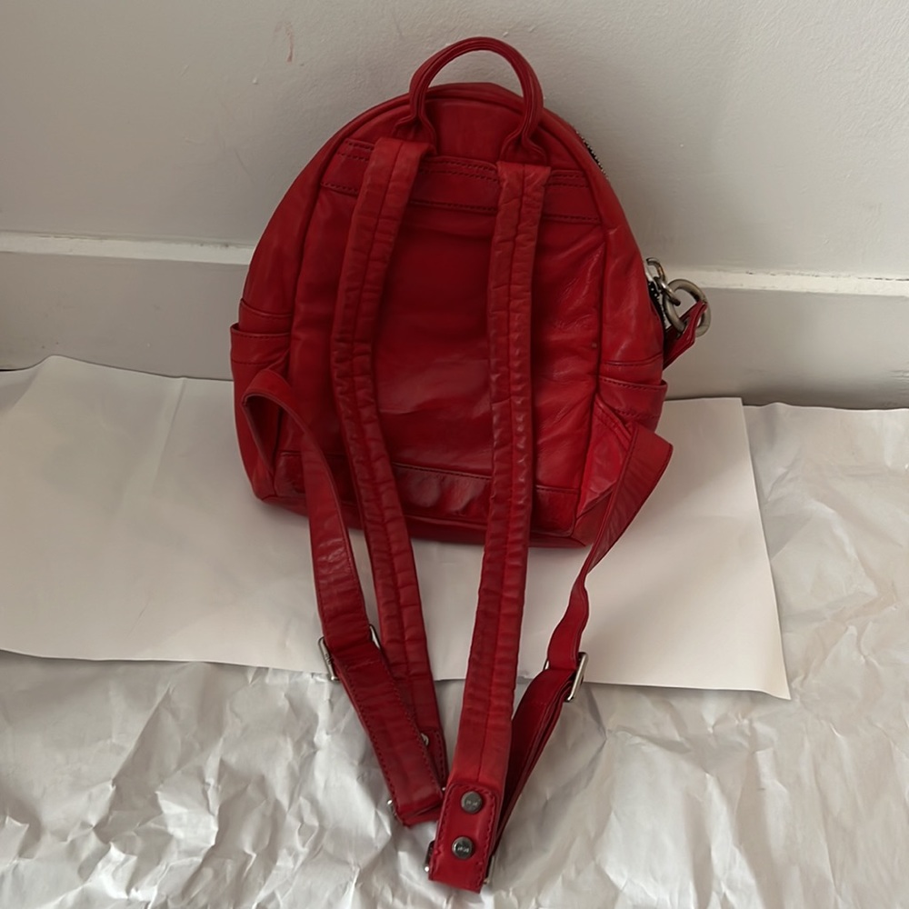 Red Mcm Mini Backpack - image 4